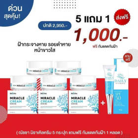 Natcha เซ็ตลดสิวฝ้า หน้ขาวกระจ่างใส ครบชุด ซื้อ 5 แถม 1